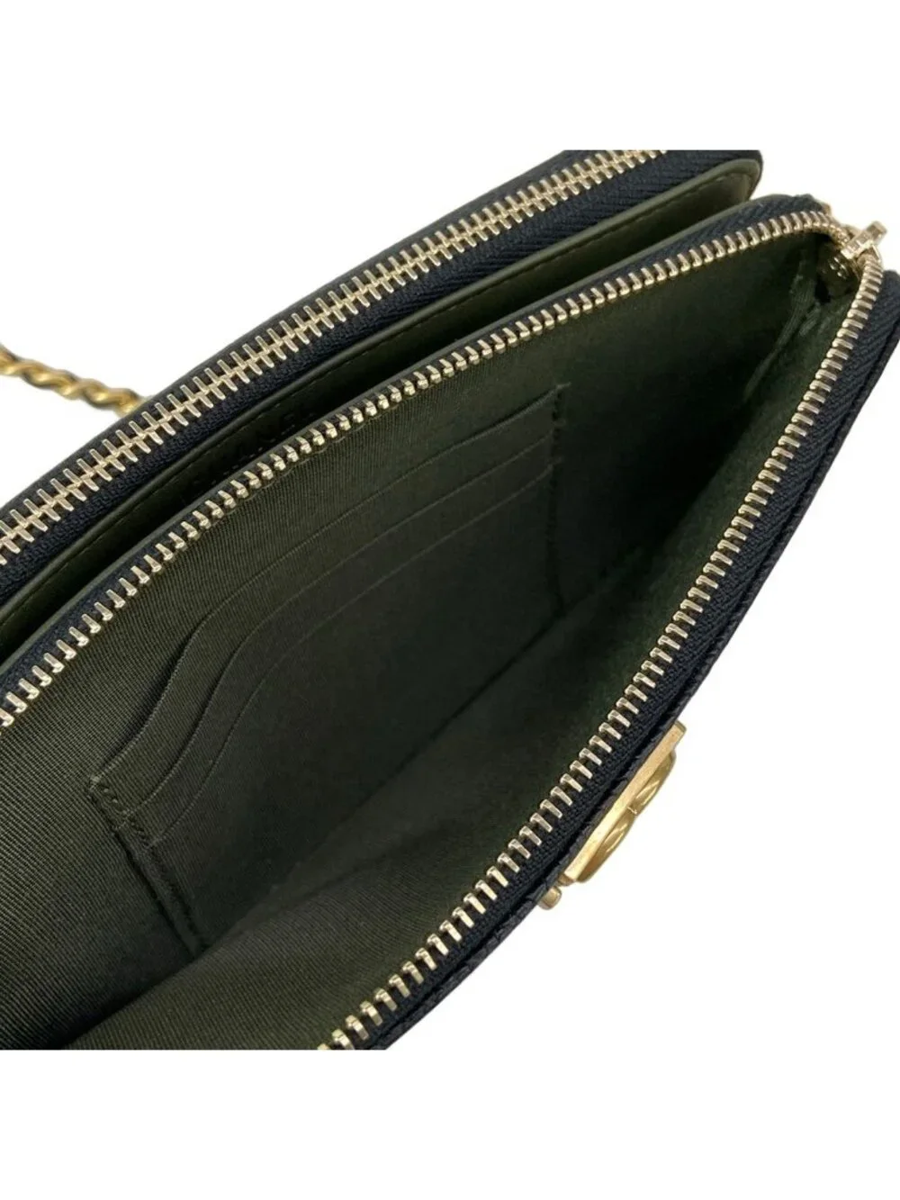Chanel Wallet Boy Quilted Black Chain Matte Togo Shoulder Bag